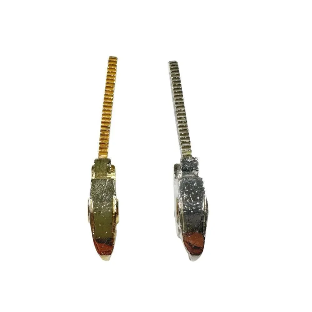 Cardboard Robot Silver & Gold Chainsaw Pendant Necklace VTG Street Art Lot Of 2